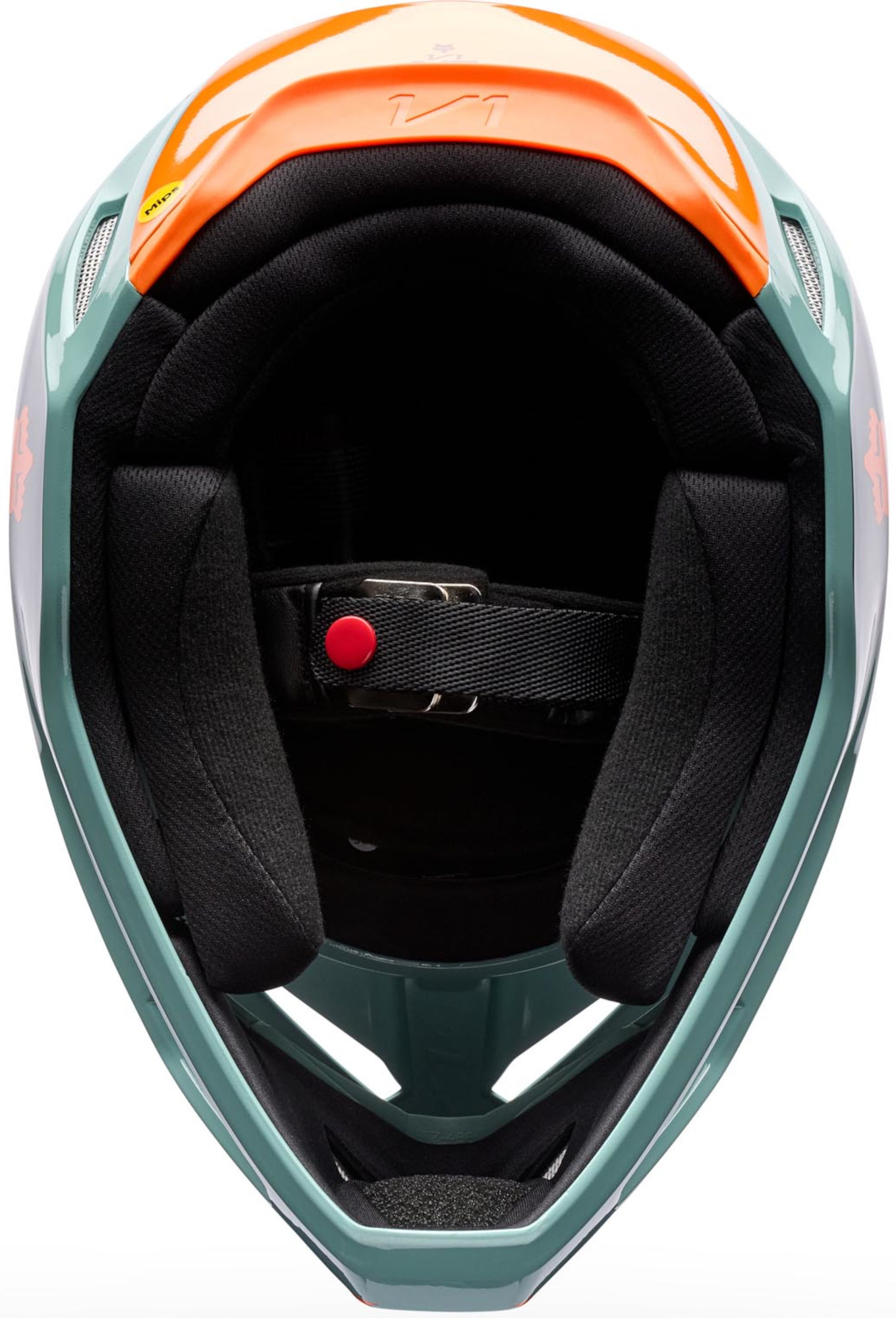 FOX V1 Image Print Casque de motocross bleu/turquoise/orange L Figure 6