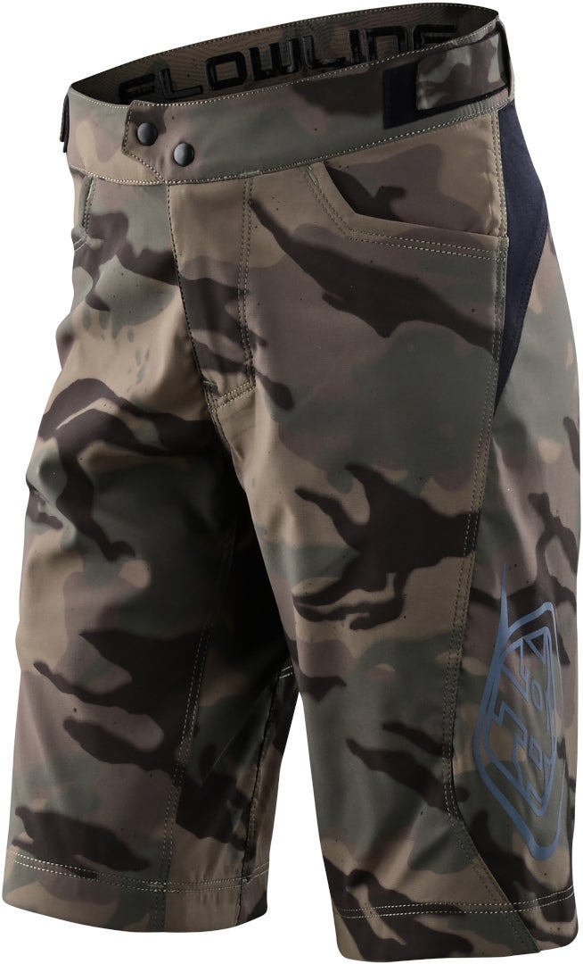 Troy Lee Designs Flowline Shell Spray Camo Shorts de bicicleta para jovens Artigo principal Figura 1