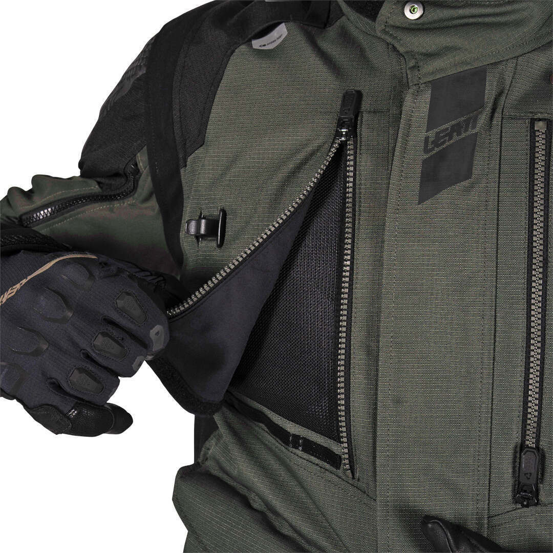 Leatt ADV Multitour 5.5 waterproof Motorcycle Textile Jacket black/olive XXL Figure 8