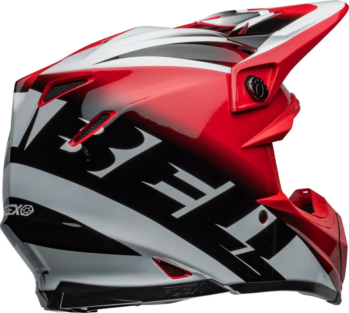 Bell Moto-9S Flex Rail Casco da motocross rosso/nero/bianco M (57/58) Figura 8