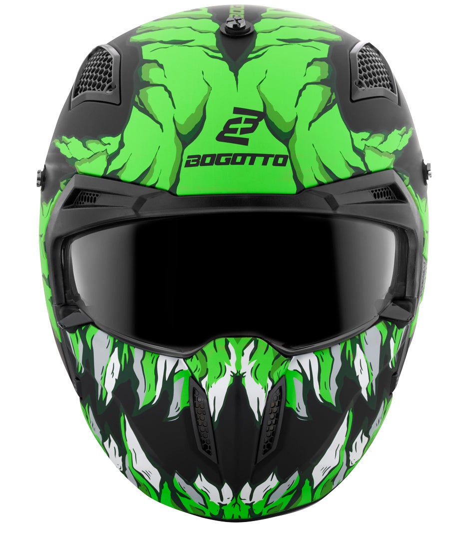 Bogotto Radic Skulash Casco Verde/Nero L Figura 9