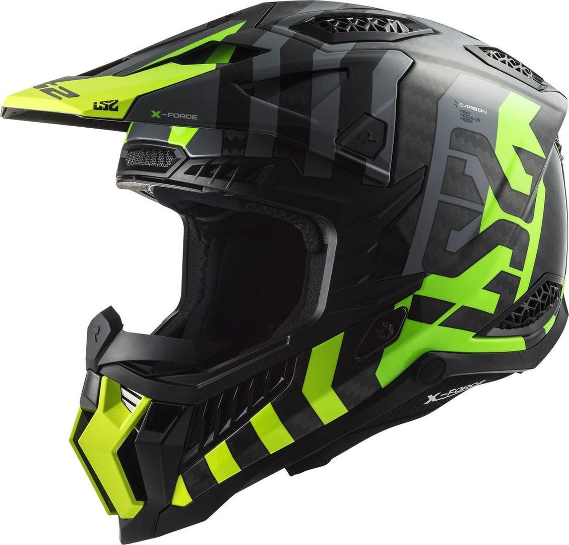 LS2 MX703 X-Force Barrier Carbon Casco Motocross nero/verde S (55/56) Figura 1