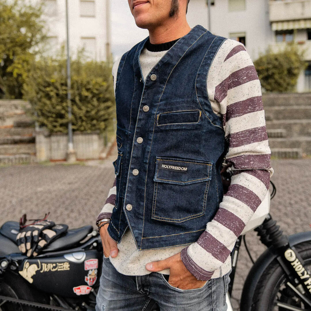 HolyFreedom Gilet Denim Vest-image-1168068074