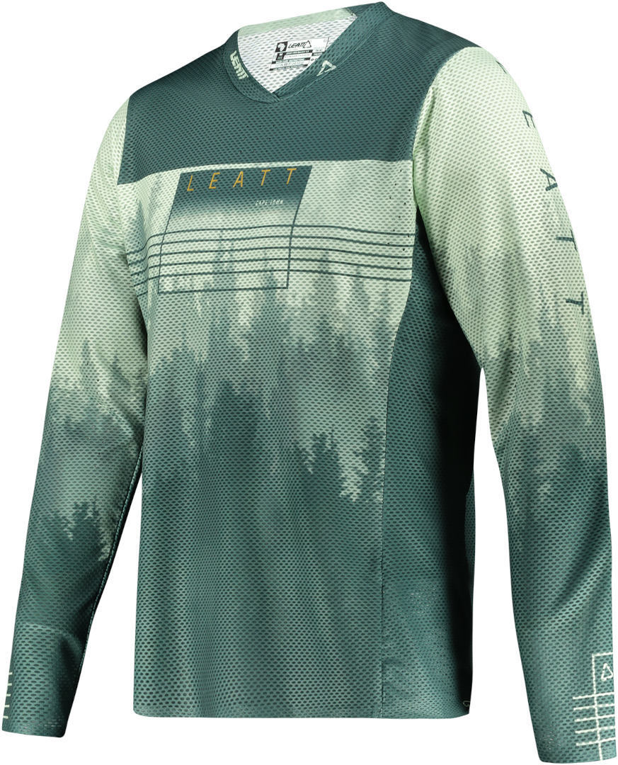 Leatt MTB Gravity 4.0 Fiets Jersey lichtgroen/donkergroen L Figuur 1