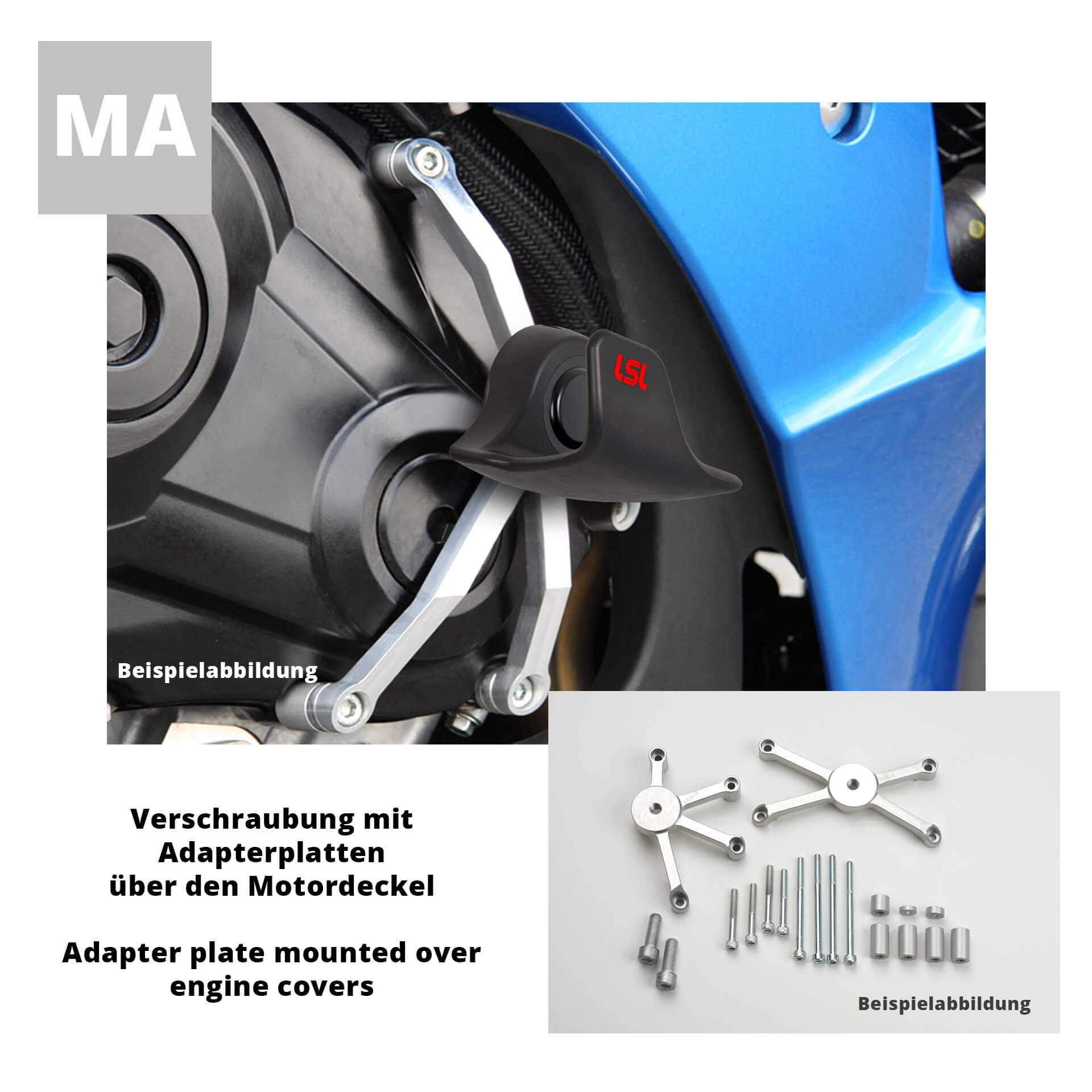 LSL peça de reposição SlideWing Kit 550H138.3, HONDA NC 700 S(A) / X(A) 12-/NC750 Artigo principal Figura 1