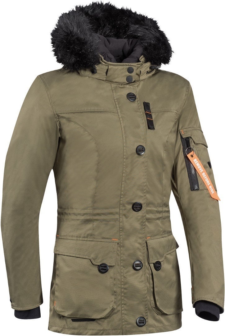 Ixon Ontario Damen Motorrad Textiljacke khaki M Abbildung 1
