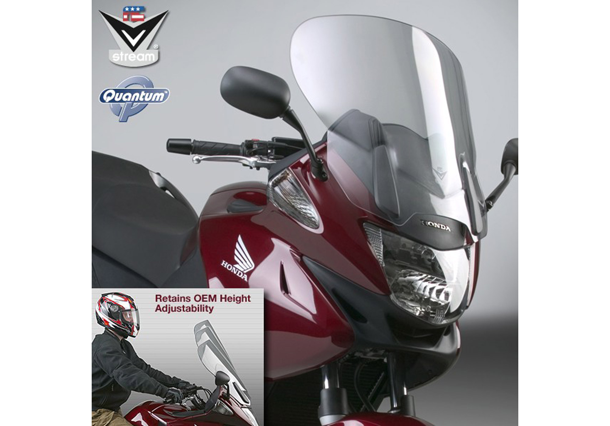 Parbrizul NATIONAL CYCLE VStream Sport Touring Lexan® policarbonat Quantum acoperit Figura 1