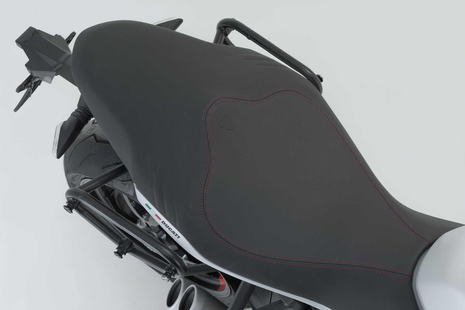 Side view of SW-Motech SLC side carrier right - Ducati Monster 821/1200, Super Sport 950.