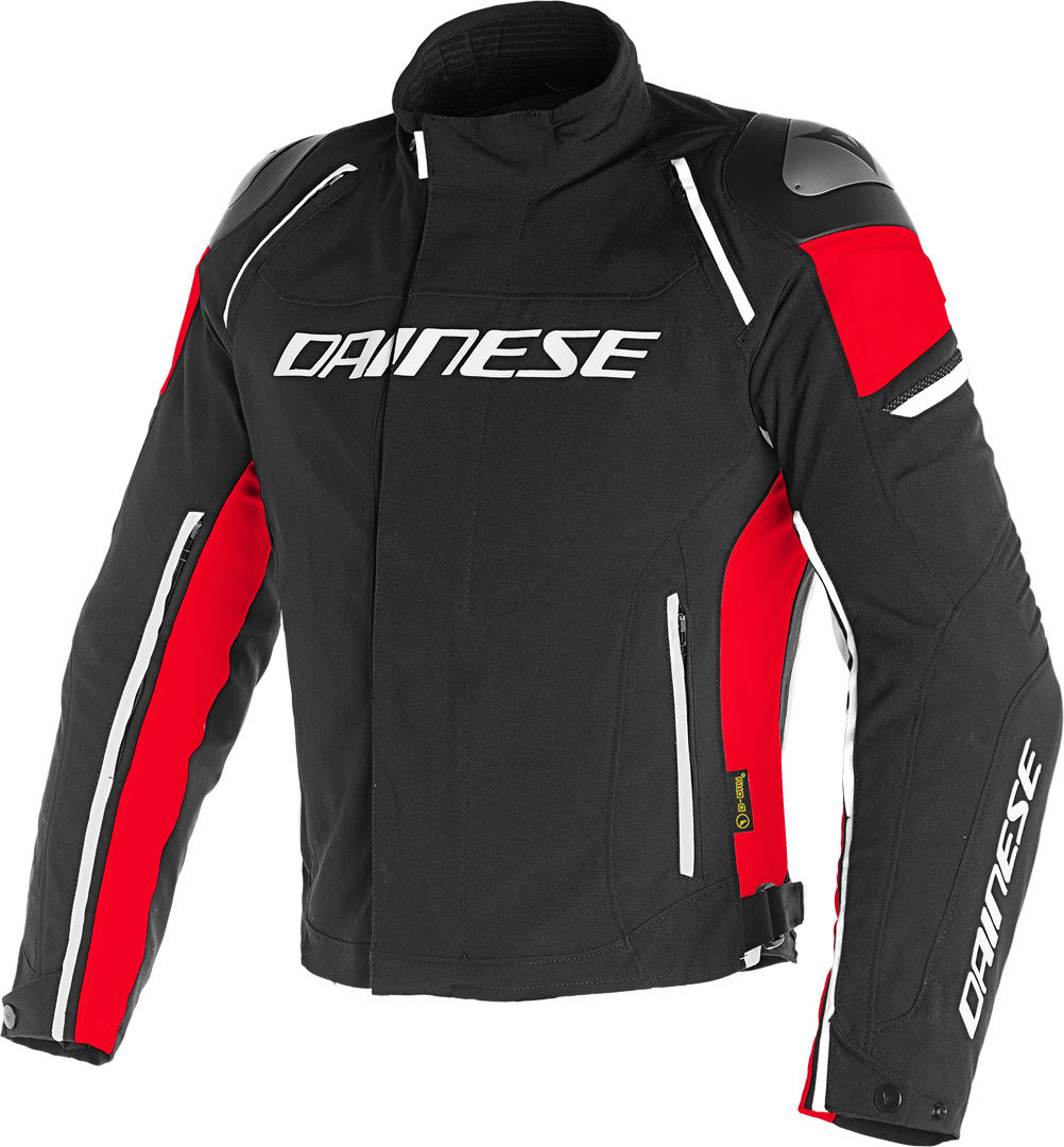 Dainese Racing 3 D-Dry 2.0 Motorfiets Textieljas Zwart/Rood 60 Figuur 1