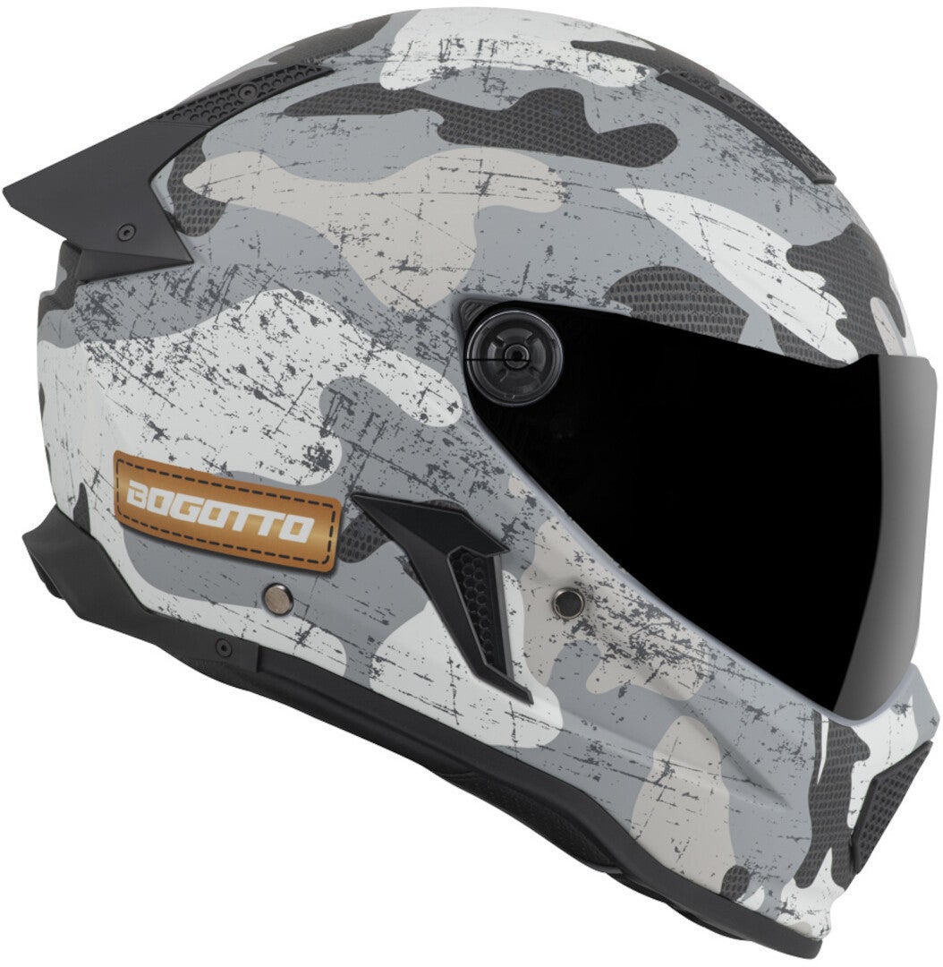 Bogotto Rapto Camo Hjelm hvid mat/grå M Figur 2