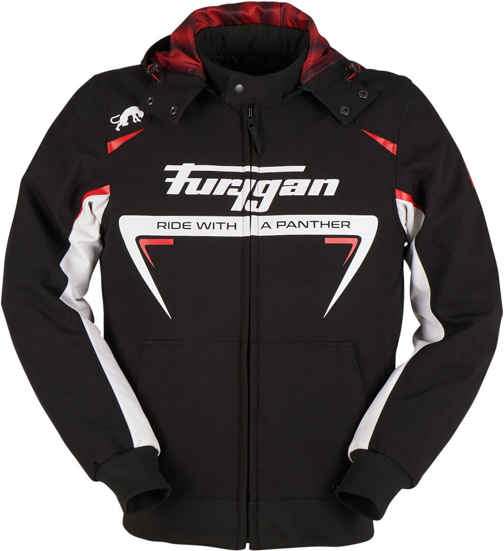 Furygan Sektor Roadster Motorcycle Textile Jacket black/white/red L Figure 1