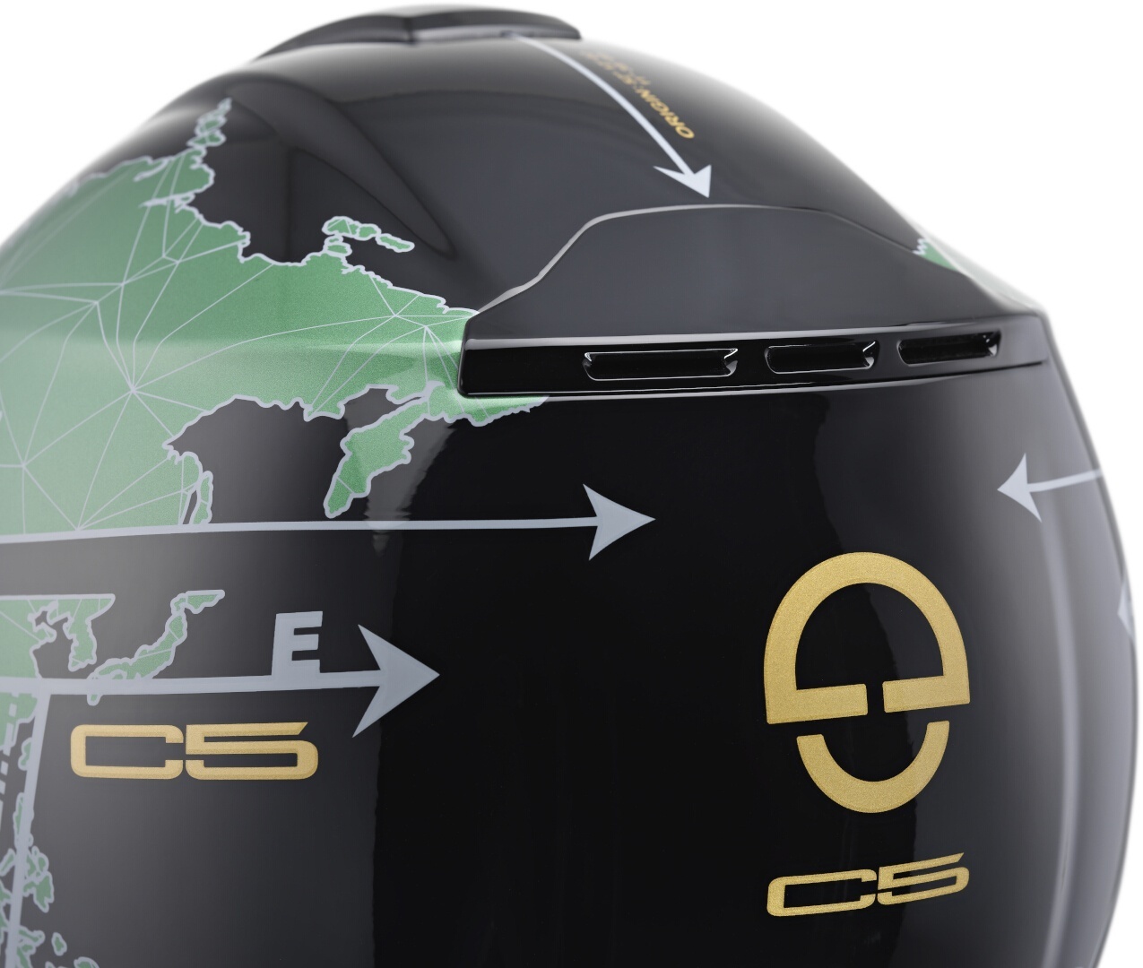 Schuberth C5 Globe Откидной шлем чёрный/зелёный S (55) Рисунок 2