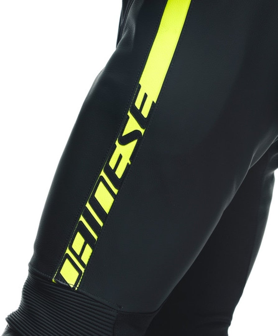 Dainese Avro 4 2-delt motorcykel læderdragt sort/grå/gul 52 Figur 3