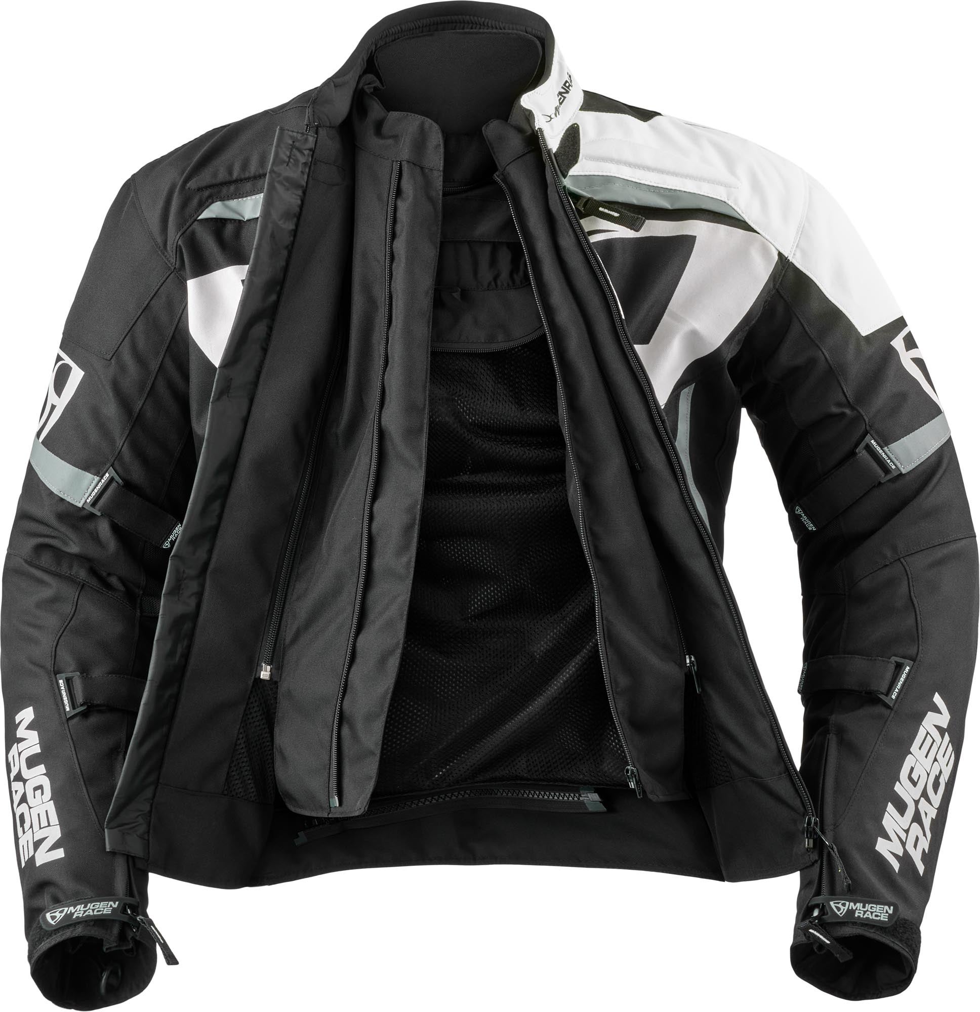 MUGENRACE Aggressore-T waterproof Motorcycle Textile Jacket black/white 3XL Figure 4