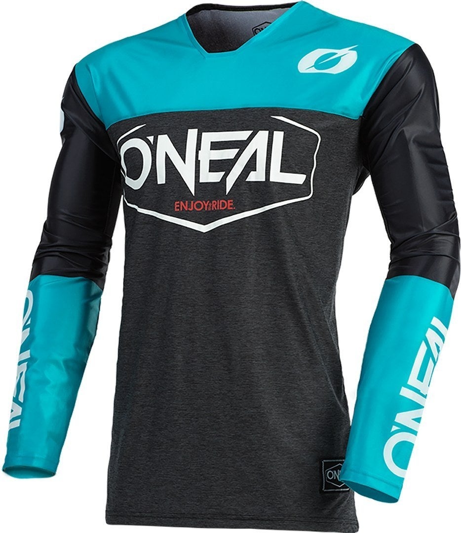 Oneal Mayhem Hexx Motocross Jersey Sort/turkis M Figur 1