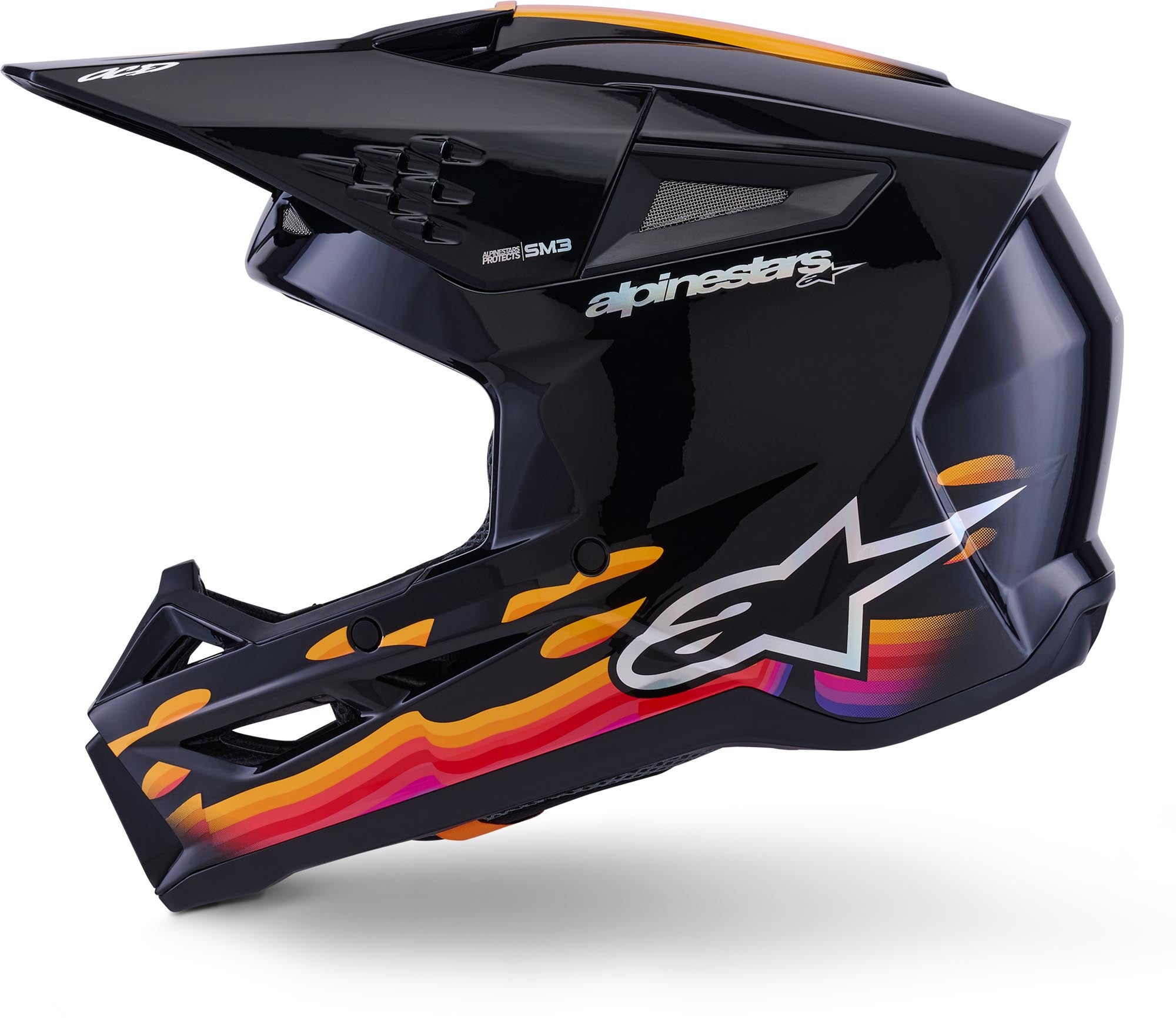 Alpinestars S-M3 Force Motocross Helm schwarz M (57/58) Abbildung 6