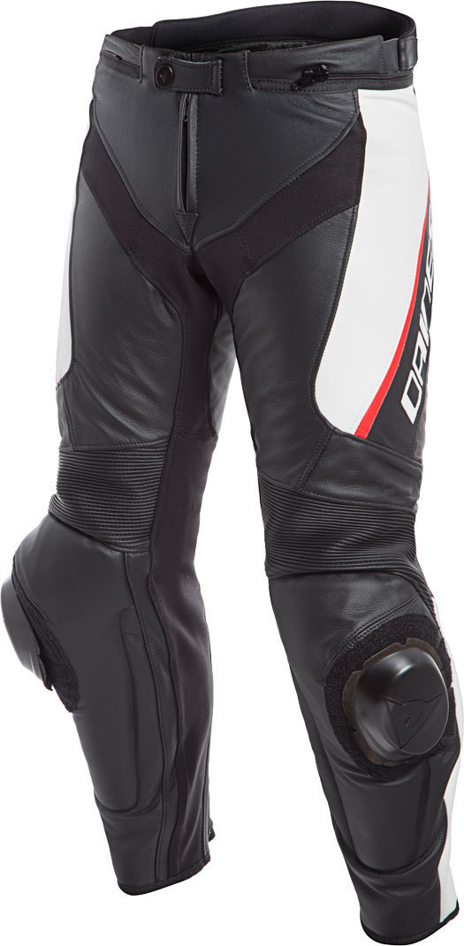 Dainese Delta 3 Motorcycle Leather Pants black/white/red 54 Figure 1