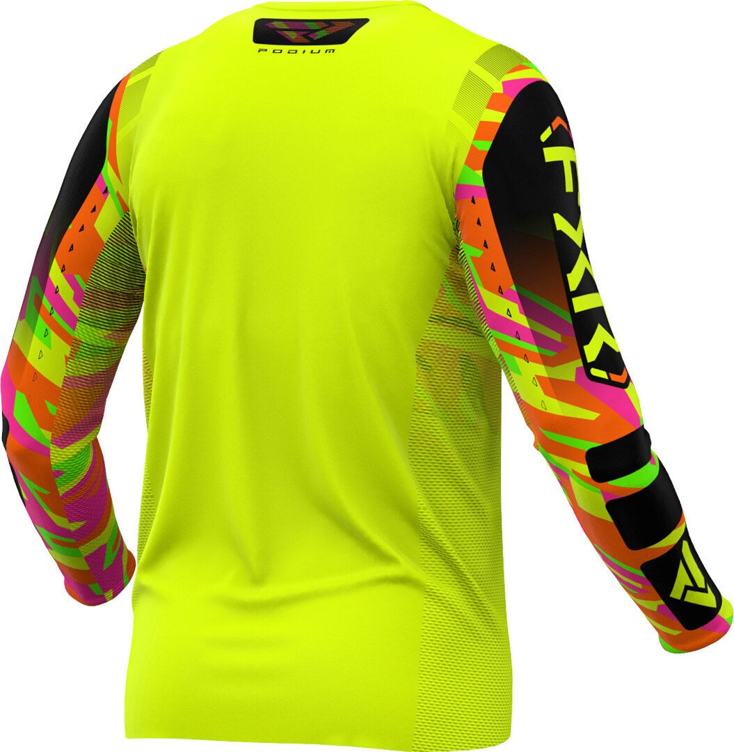 FXR Podium 2025 Motorcross Jersey Geel/Magenta S Figuur 2