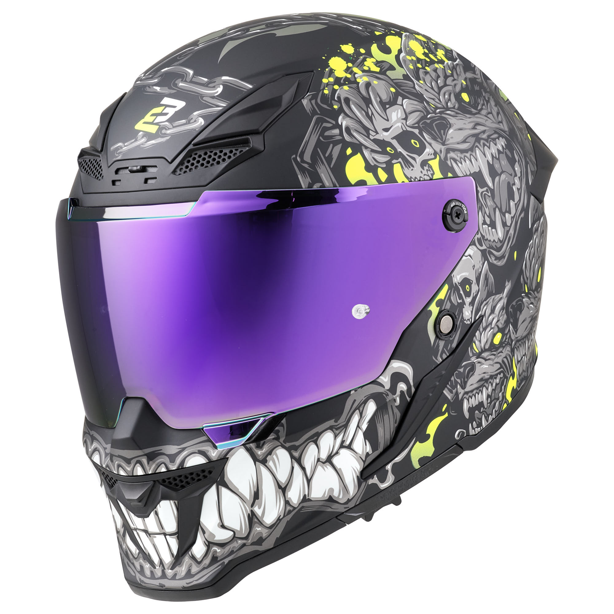 Bogotto Blade Gatekeeper Helm zwart/grijs/fluo-geel S Figuur 13