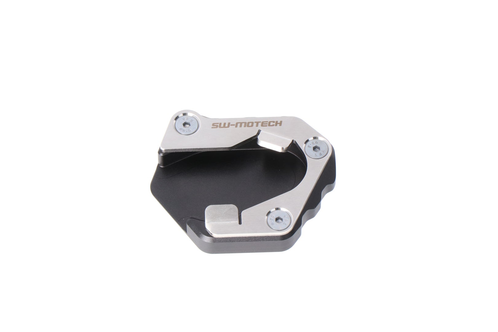 SW-Motech Extension за странична стойка - черно/сребристо. Модели Triumph Tiger 900 (19-). Фигура 1