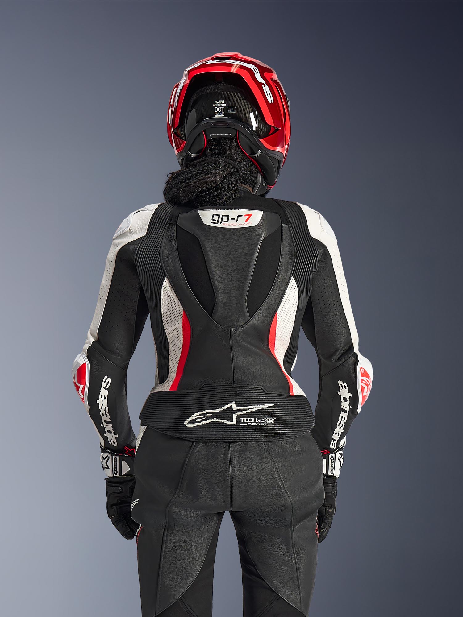 Alpinestars Stella GP-R7 Costum de piele pentru motociclete în două piese pentru doamne Negru/Alb/Roșu 42 Figura 12