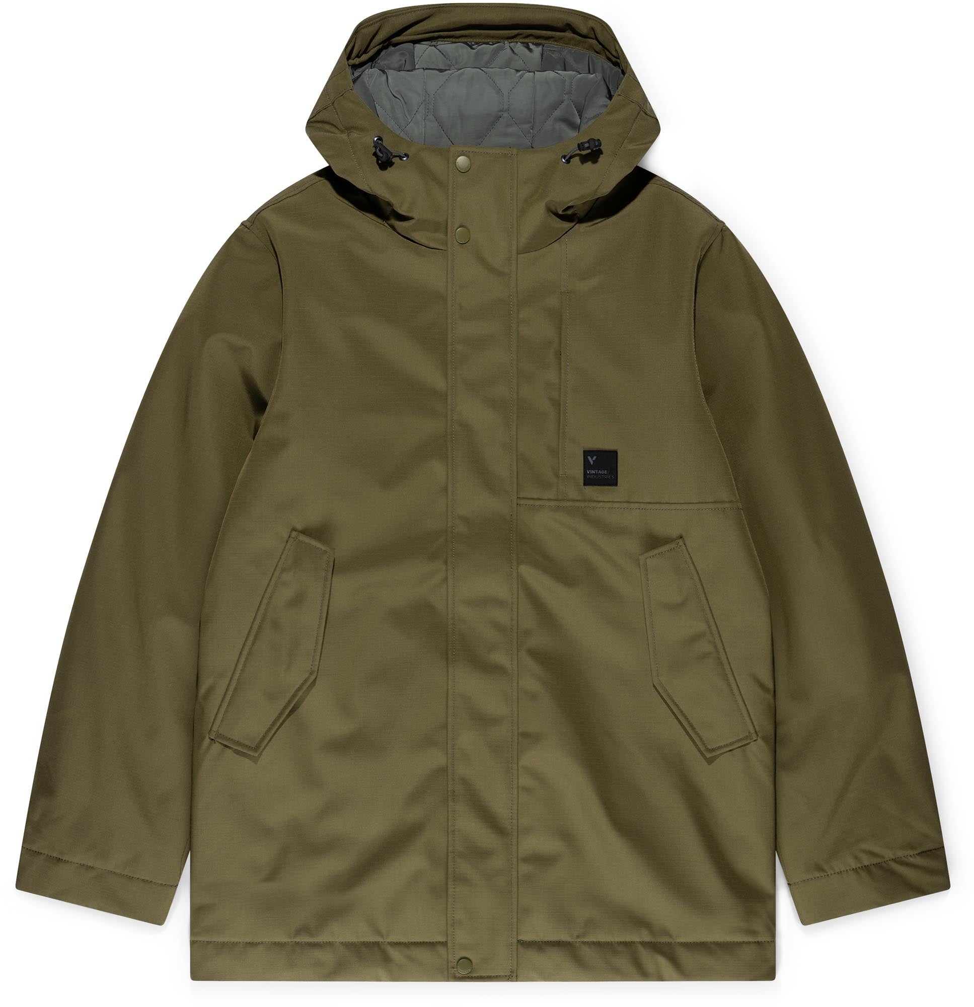 Vintage Industries Kylian waterproof Parka Dark Olive S Figure 1