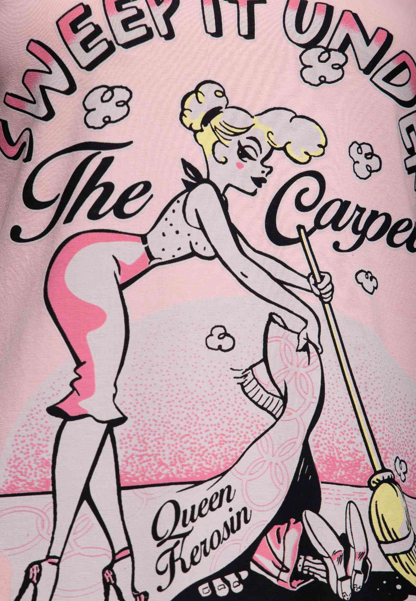 Queen Kerosin Sweep It Under The Carpet レディースTシャツ ピンク M 図4