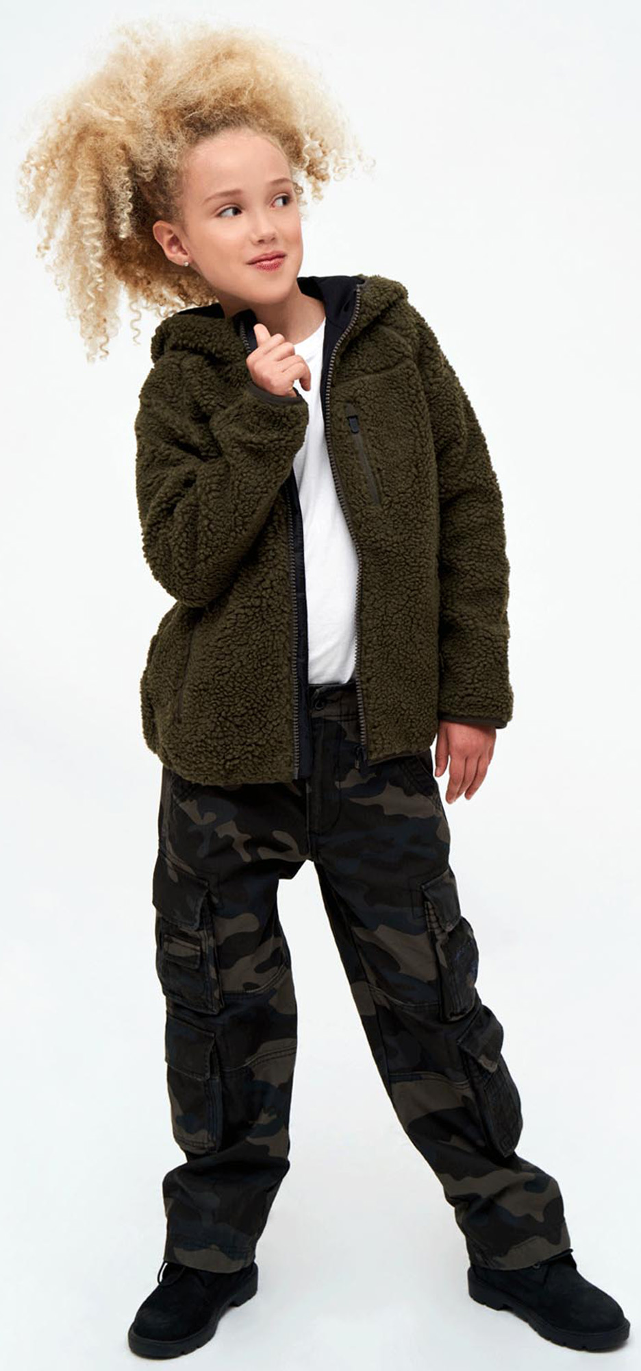 Brandit Teddyfleece Hodded Παιδικό μπουφάν ελιά 158-164 Γράφημα 5