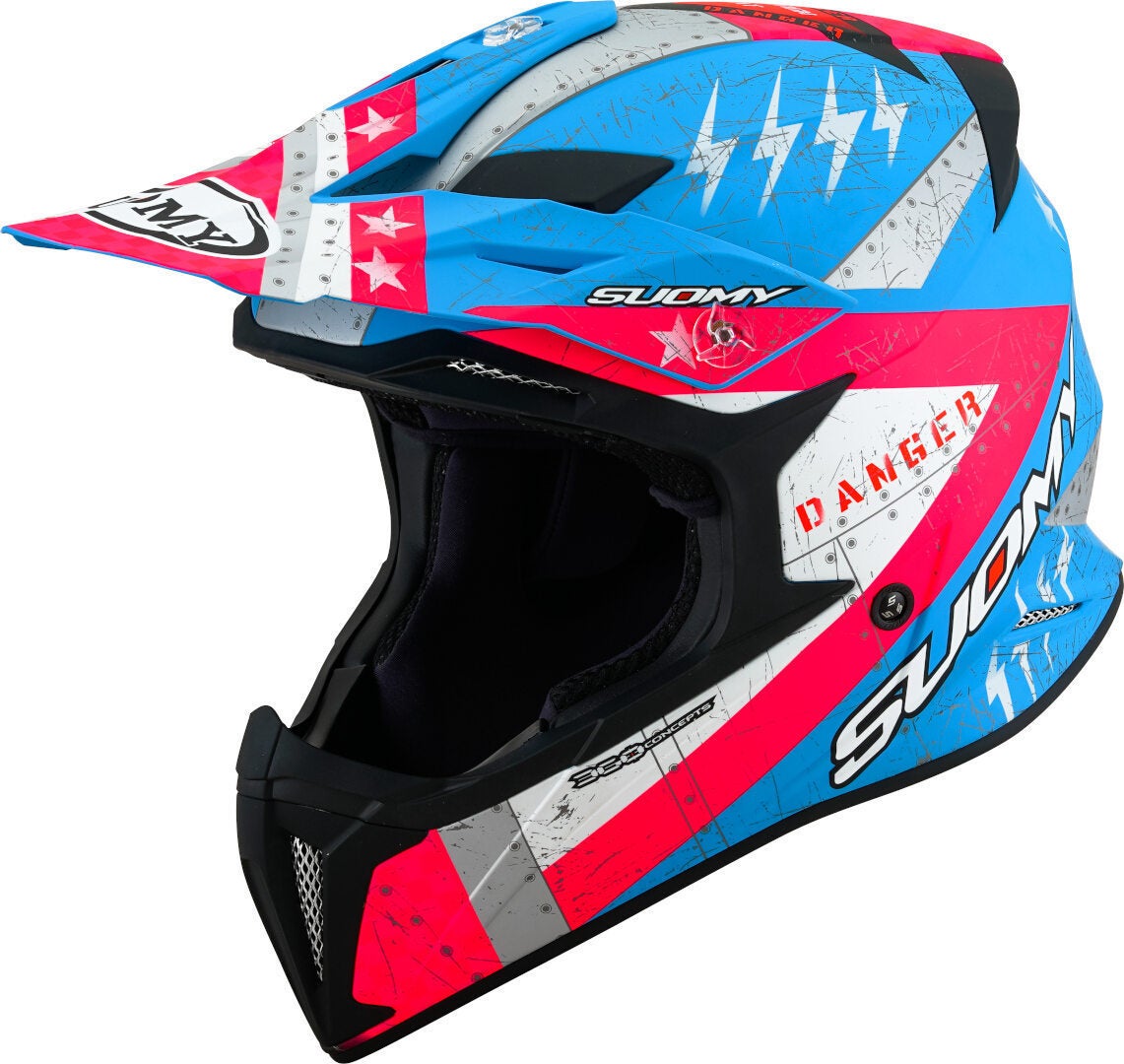 Suomy X-Wing Jetfighter E06 Casco da motocross blu/rosa L (59/60) Figura 1