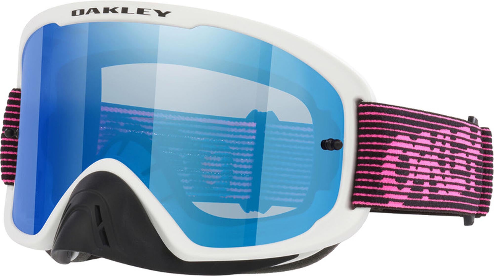 Oakley O-Frame 2.0 Pro Ochelari de motocross Ice Iridium cu dungi albe/roz Figura 1