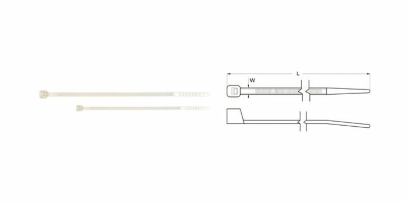 Bihr Nylonkragar 3,6x203mm vit 100 stycken Figur 2
