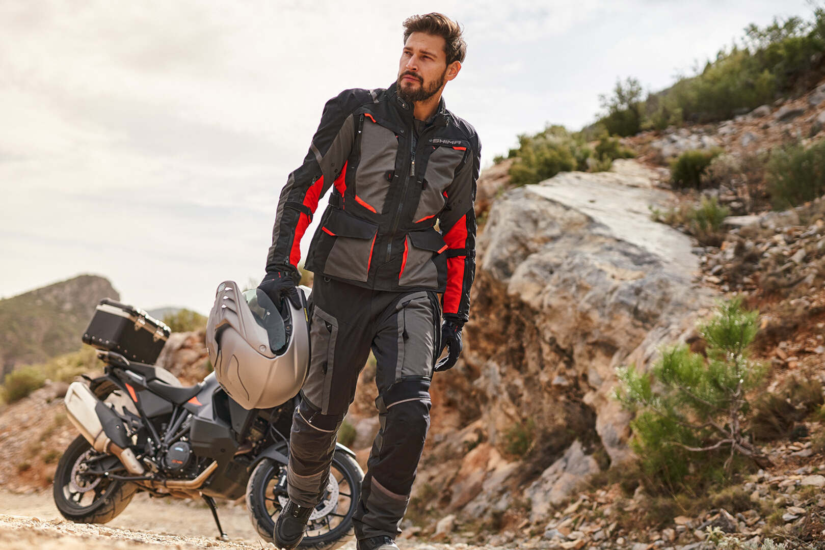 SHIMA Hero 2.0 waterproof Motorcycle Textile Pants black/grey M Figure 4