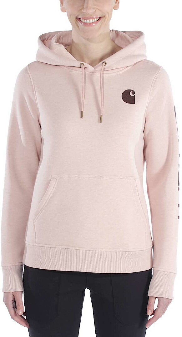Carhartt Clarksburg Logo Sweat à capuche pour dames rose S Figure 4