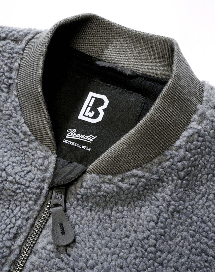 Brandit MA1 Sherpa Teddyfleece Jacke anthrazit L Abbildung 2