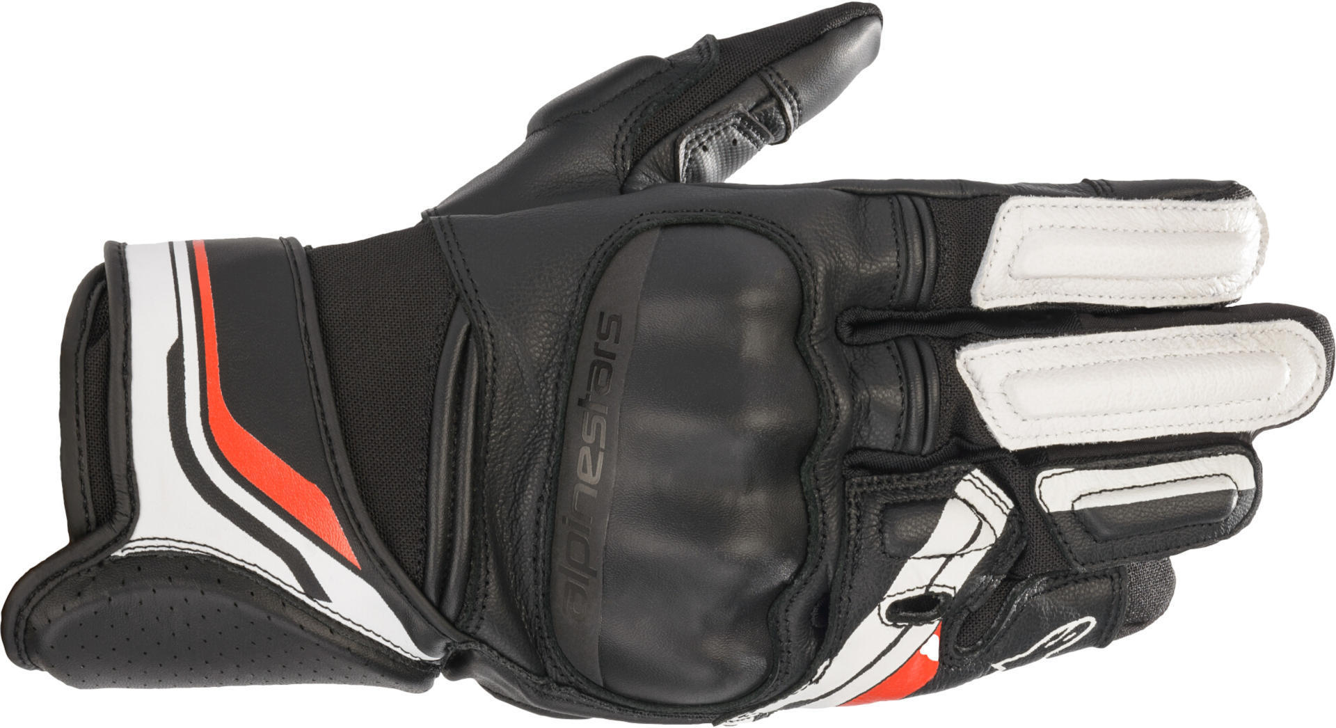 Alpinestars Booster V2 Motorcykelhandsker Sort/hvid M Figur 1