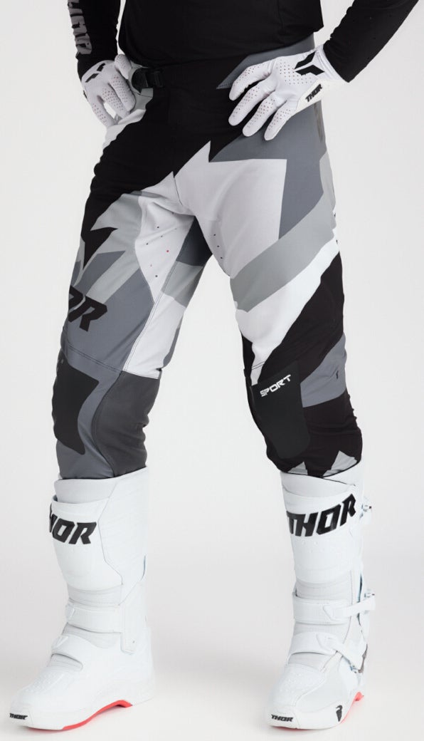 Thor Sportmode Brave Motocross bukser sort/hvid/grå 34 Figur 9