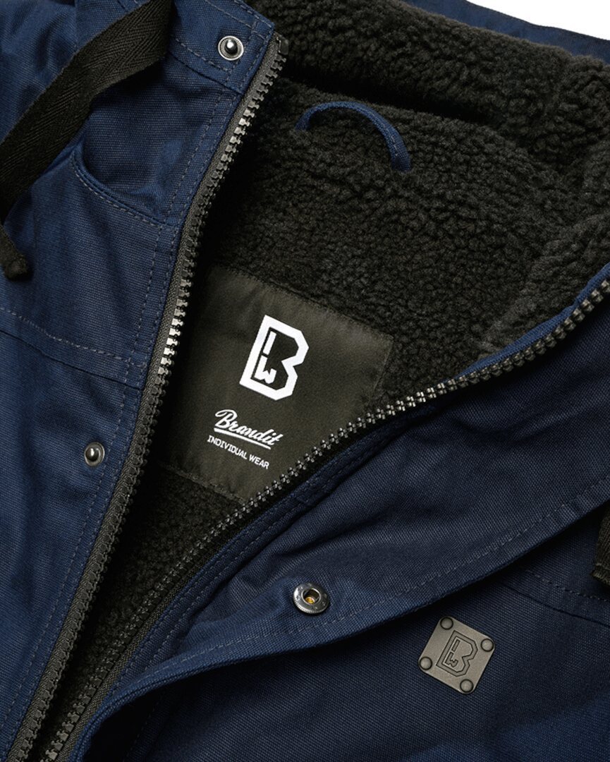 Brandit Essential Canvas Textile Jacket blue XL Figure 4