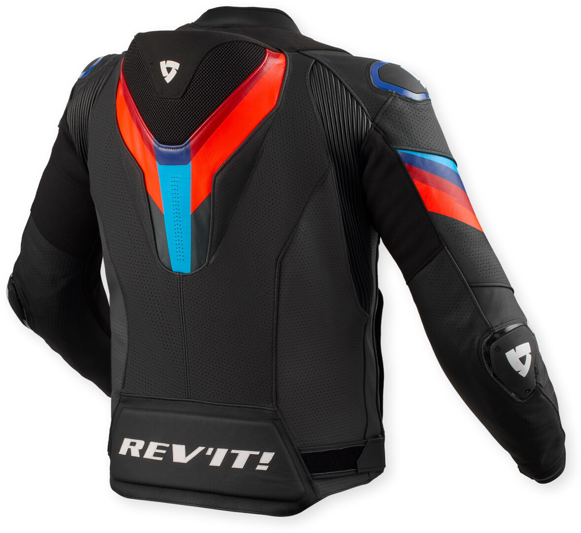 Revit Quantum 3 Pro perforated Motorcycle Leather Jacket black/red/blue 52 Figure 2