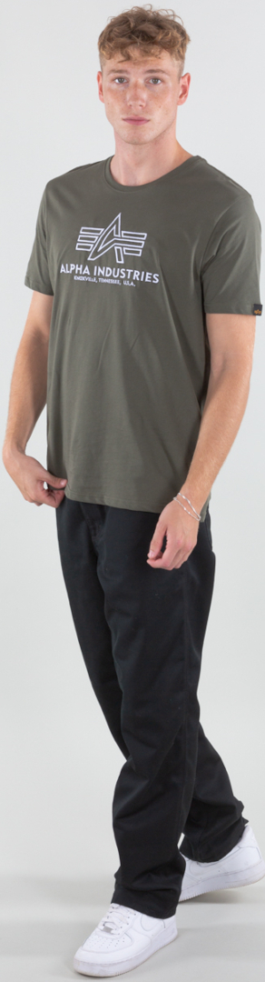 Alpha Industries Basic Embroidery Tシャツ オリーブ M 図3