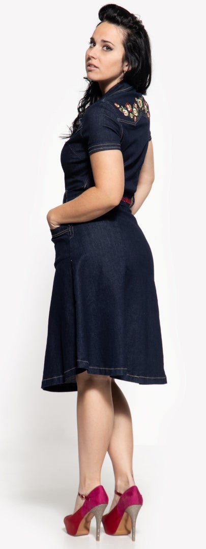 Queen Kerosin Swing Abito jeans da donna XS Figura 3