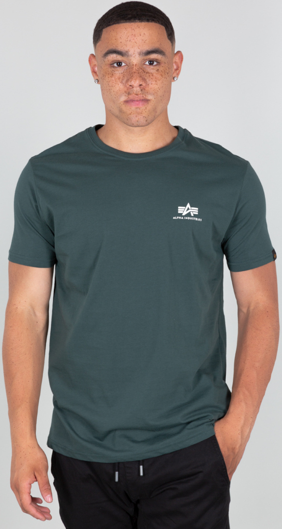Alpha Industries Basic T Small Logo T-paita Tummanvihreä S Kuva 1
