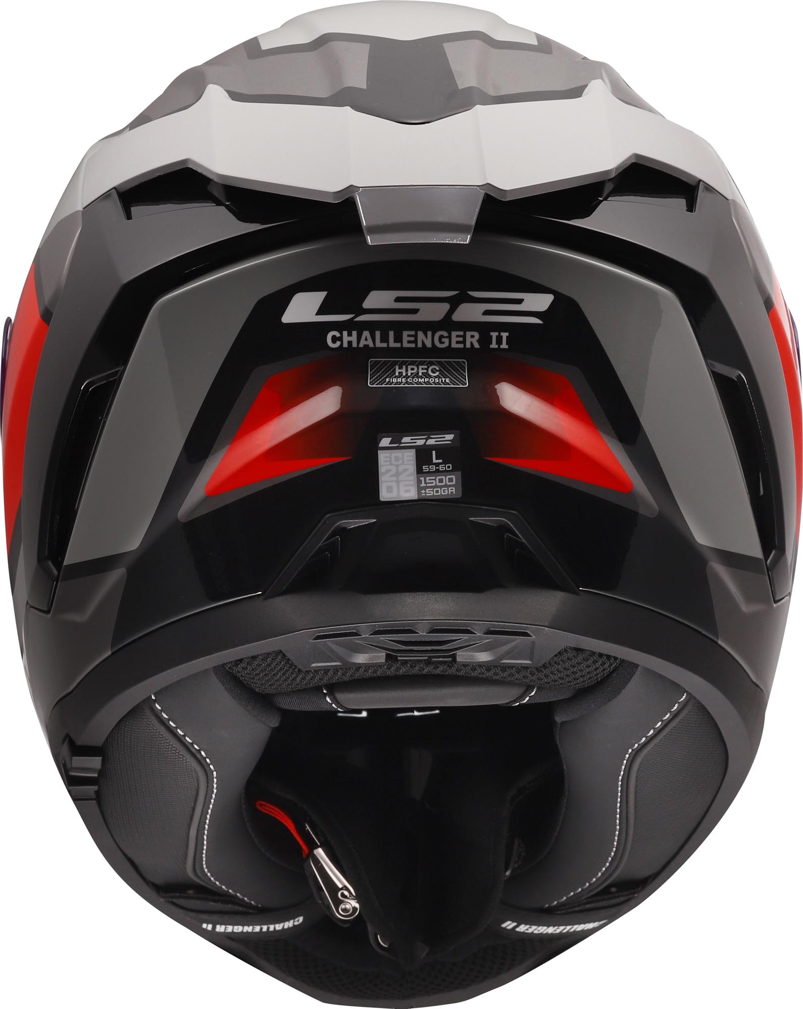 LS2 FF817 Challenger II Viper Casque Gris/Rouge XXL (63/64) Figure 5