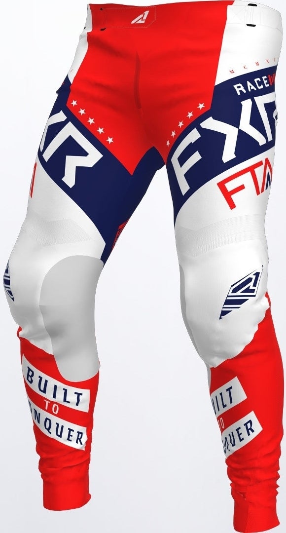 FXR Podium Gladiator Motocross Pants white/blue/red 34 Figure 1