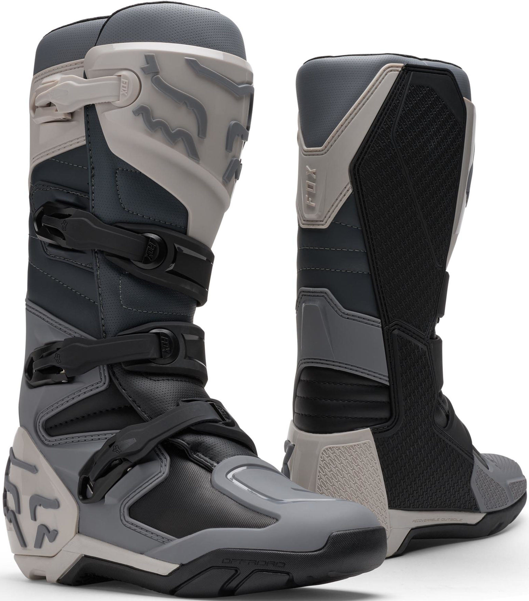 FOX Comp X Motocross støvler beige/sort/grå/sand 10 Figur 1