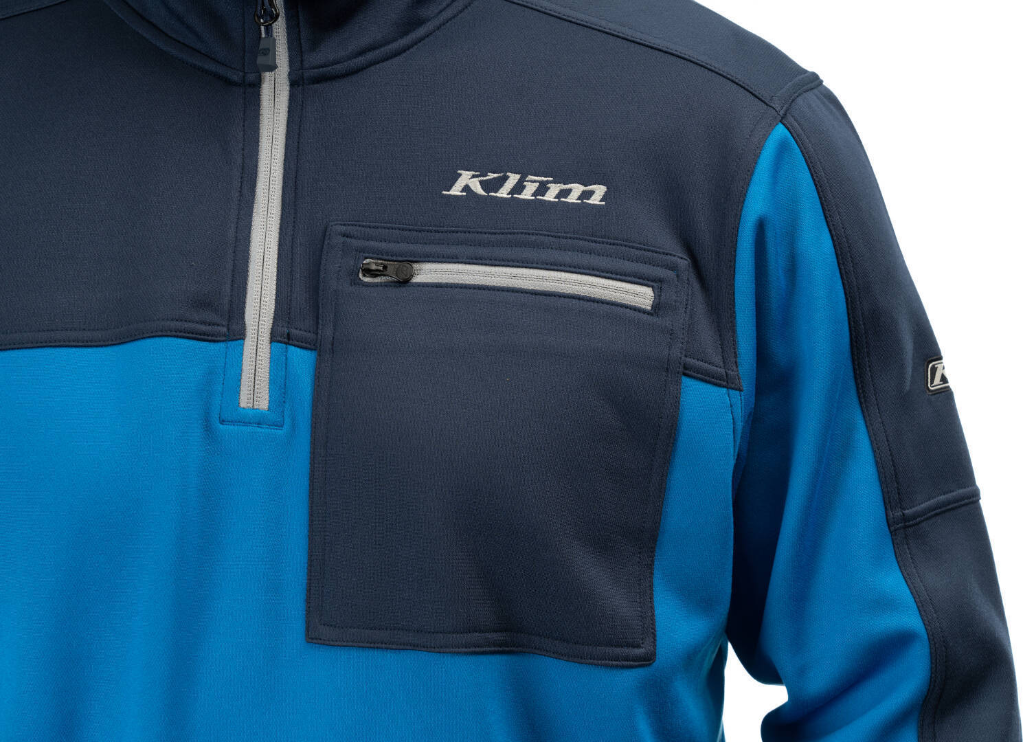 Klim Glacier Pullover con zip 1/4 Blu chiaro/blu scuro L Figura 3