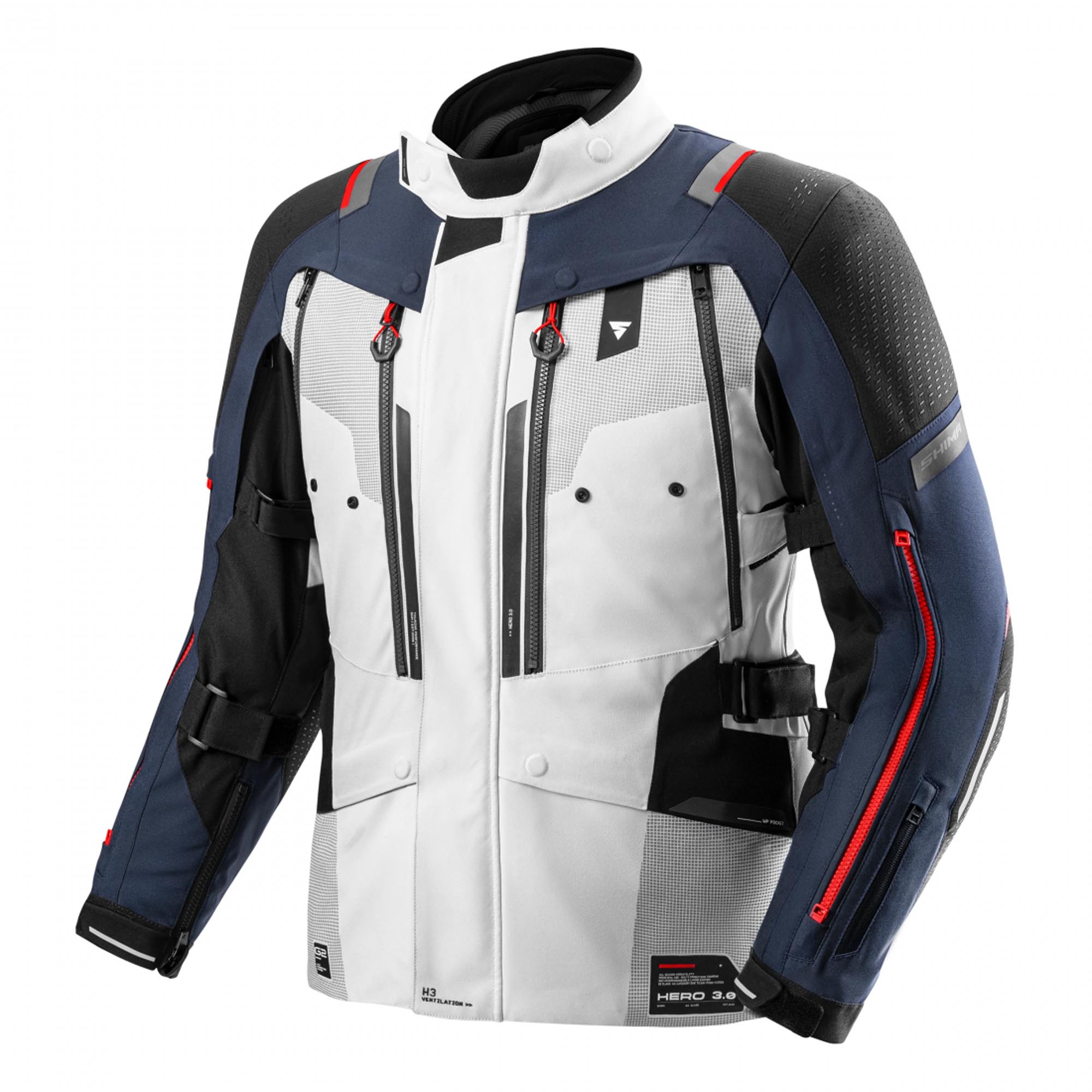 SHIMA Hero 3.0 Motorrad Textiljacke grau/blau M Abbildung 1