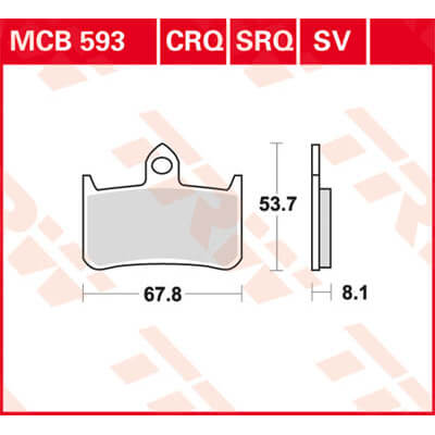 TRW Lucas Sinterbelag MCB593SV Figur 1