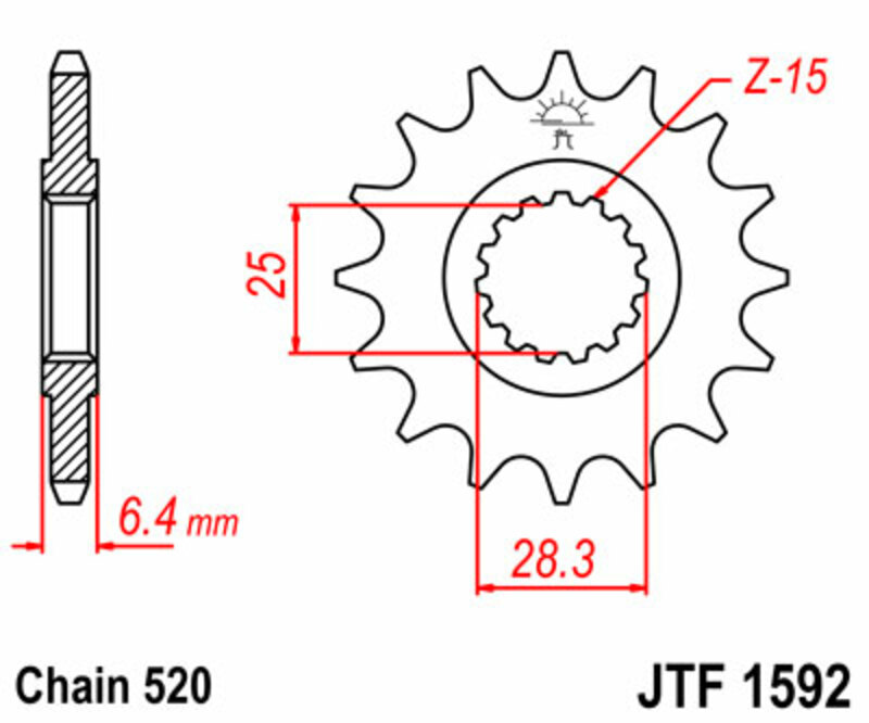 JT-DRIVHJUL Standard stålhjul 1592 - 520 Figur 3