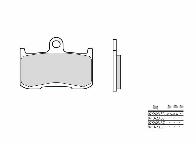 Brembo S.p.A. Vägbromsbelägg kolkeramik - 07KA2305 Figur 1