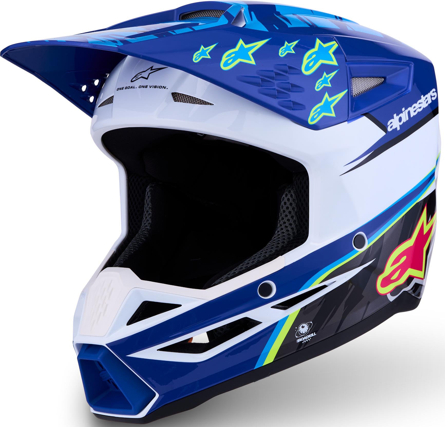 Alpinestars S-M3 Falcon Jauniešu motokrosa ķivere zils/balts/melns J/M (50/51) 1. attēls
